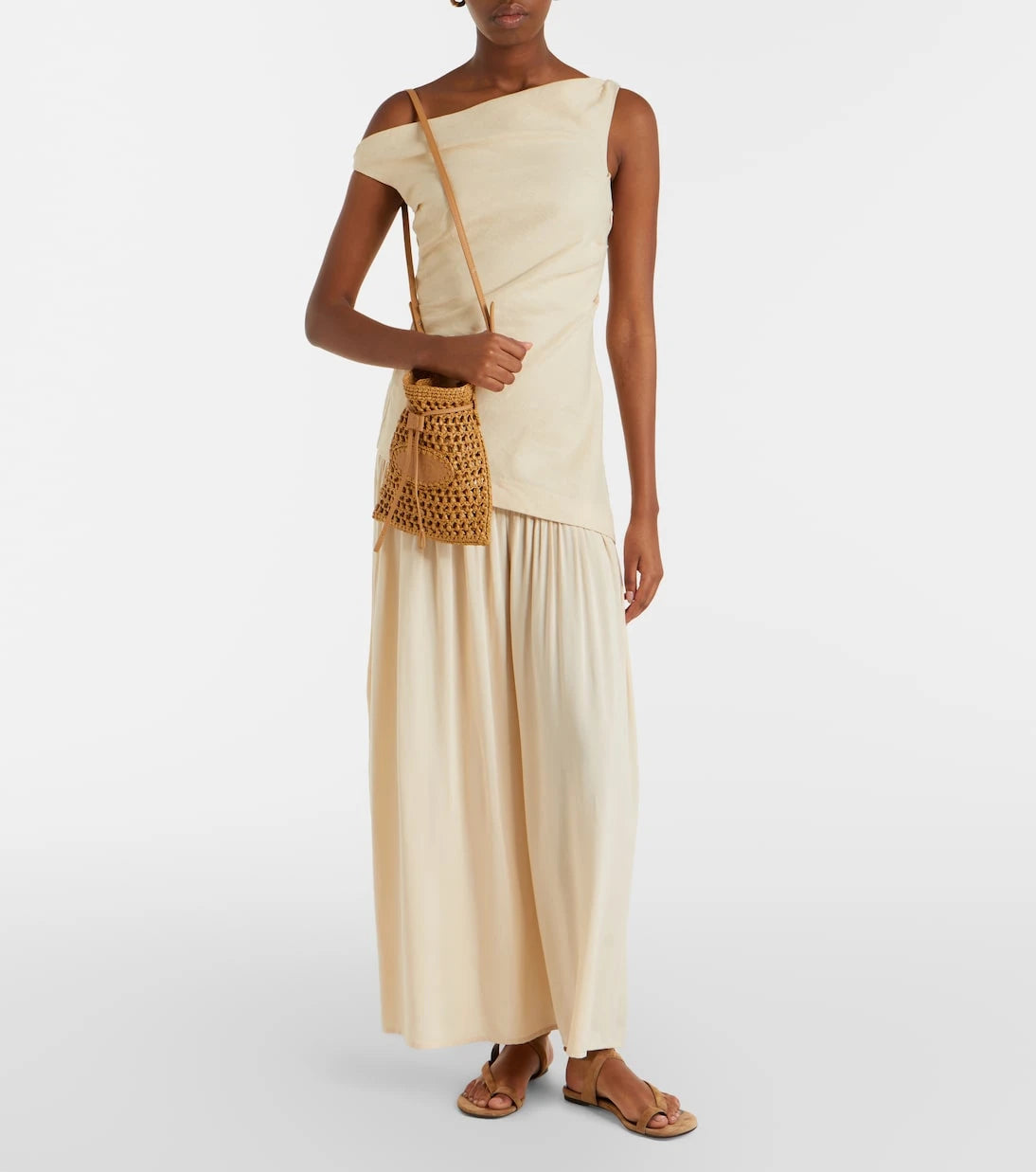 Tod's - EBL Mini raffia-effect bucket bag