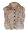Brunello Cucinelli Beige Cashmere Shearling Gilet
