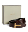 Leather Reversible T Icon Belt