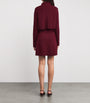 Maje Red Cable-Knit Sweater Mini Dress