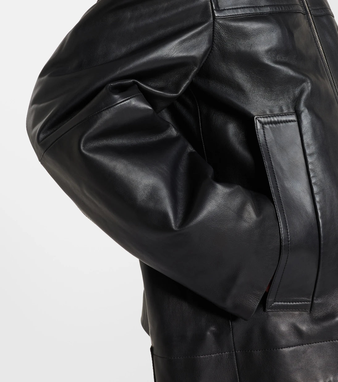Sportmax - Oversized leather jacket