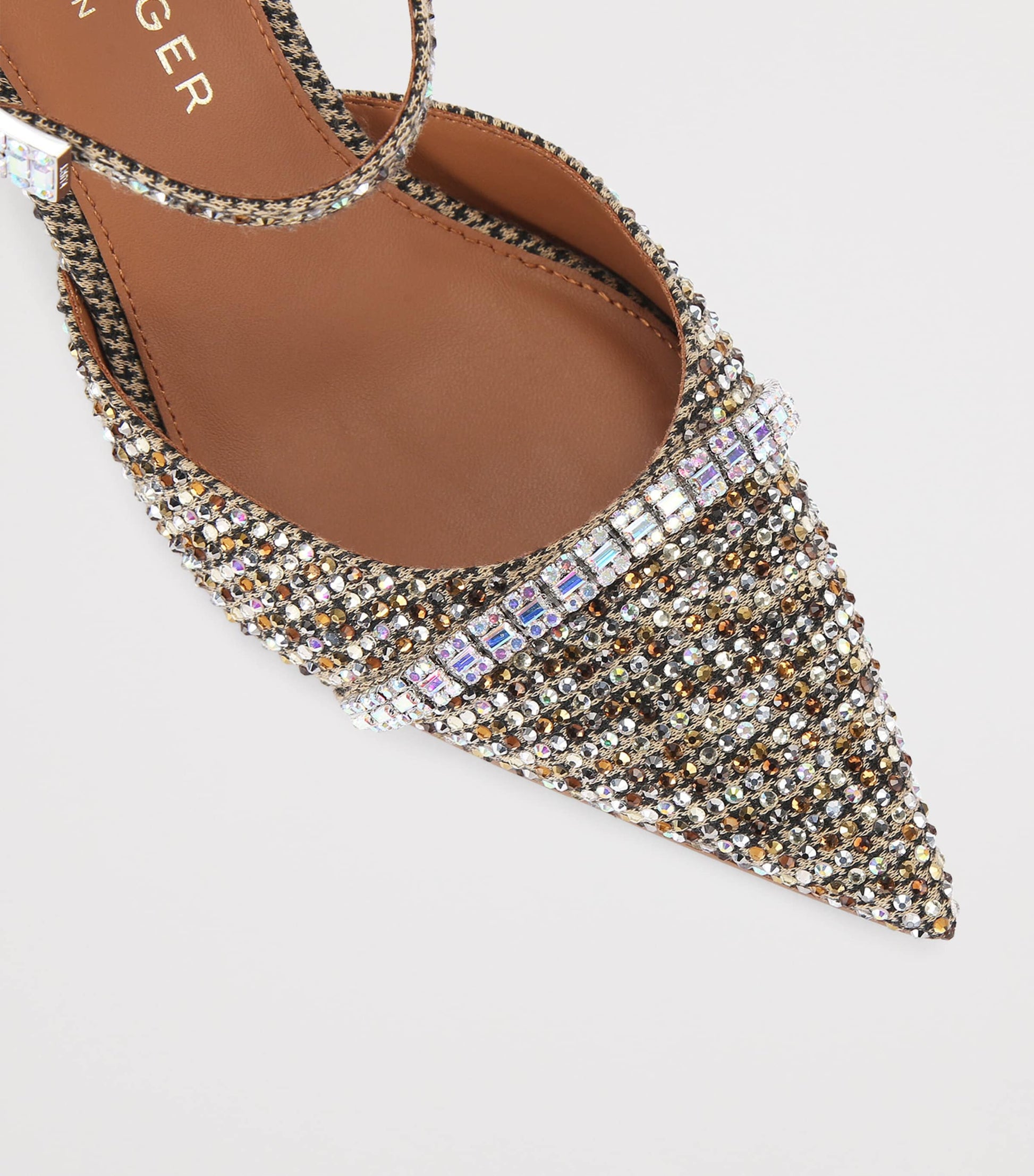 Embellished Strass Point Mules 90