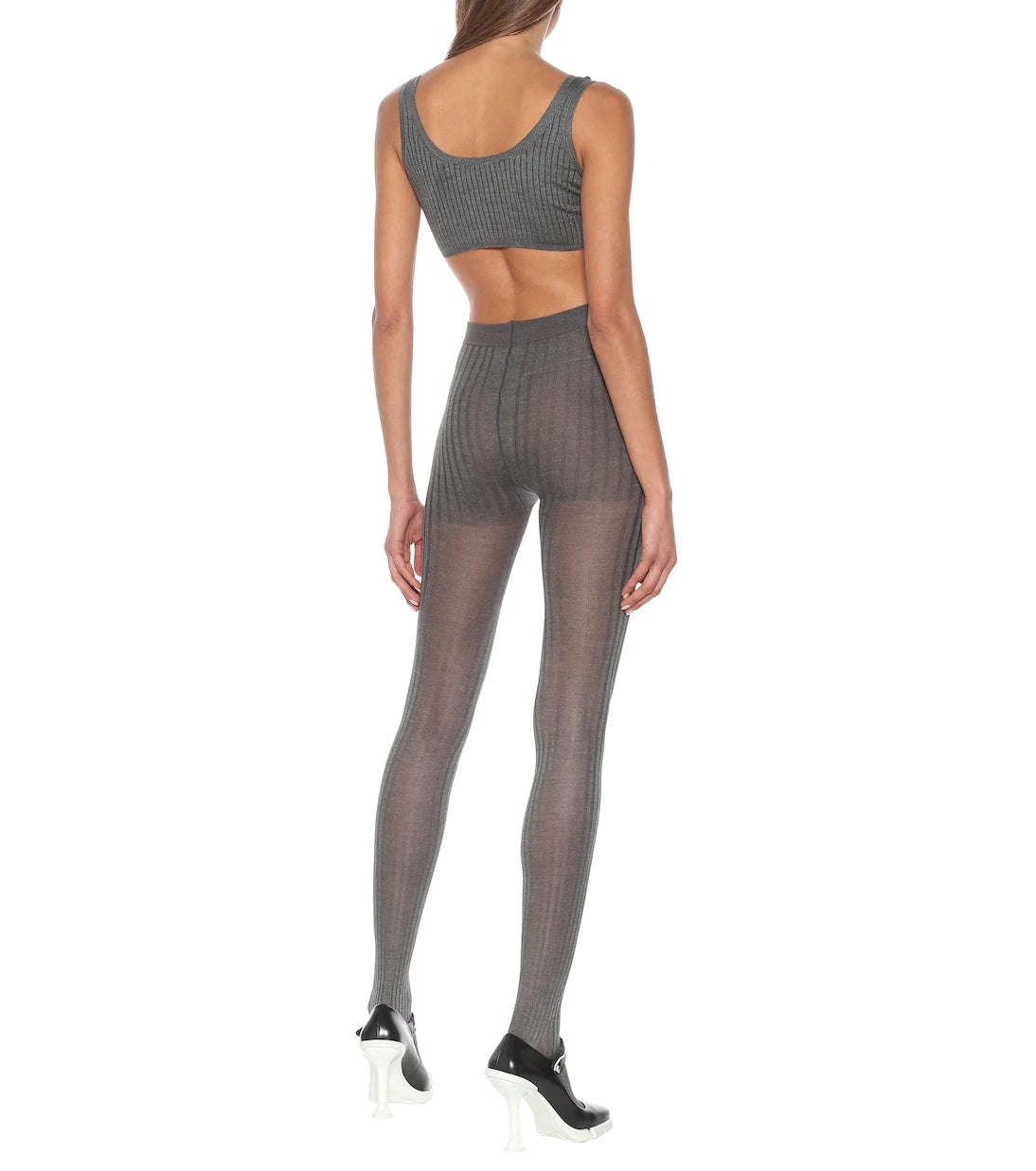 Prada - Ribbed-knit stretch silk-blend bra