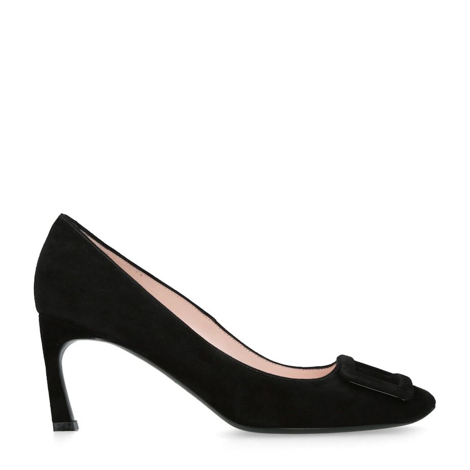 Roger Vivier Black Suede Trompette Pumps 70