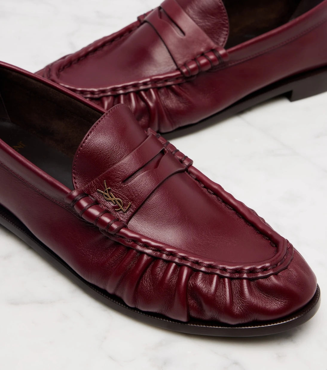 Saint Laurent - Le Loafer Cassandre leather penny loafers