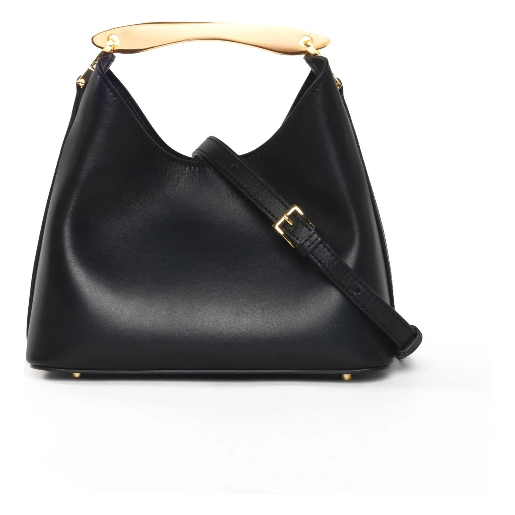 Elleme - Small Boomerang Leather bag | Black