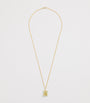Bleue Burnham Yellow Gold and Sapphire Basket Pendant Necklace