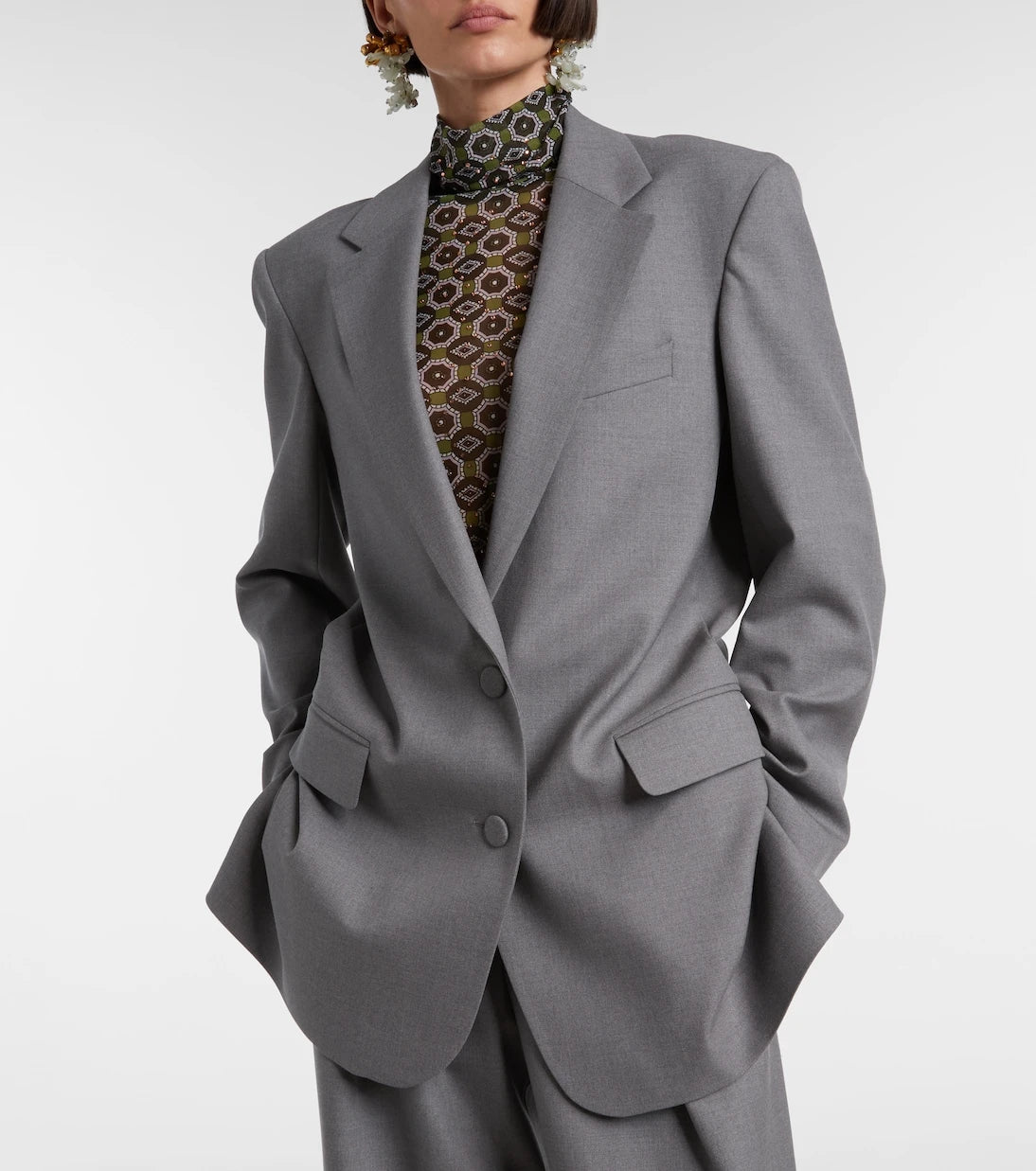Dries Van Noten - سترة بليزر من مزيج الصوف