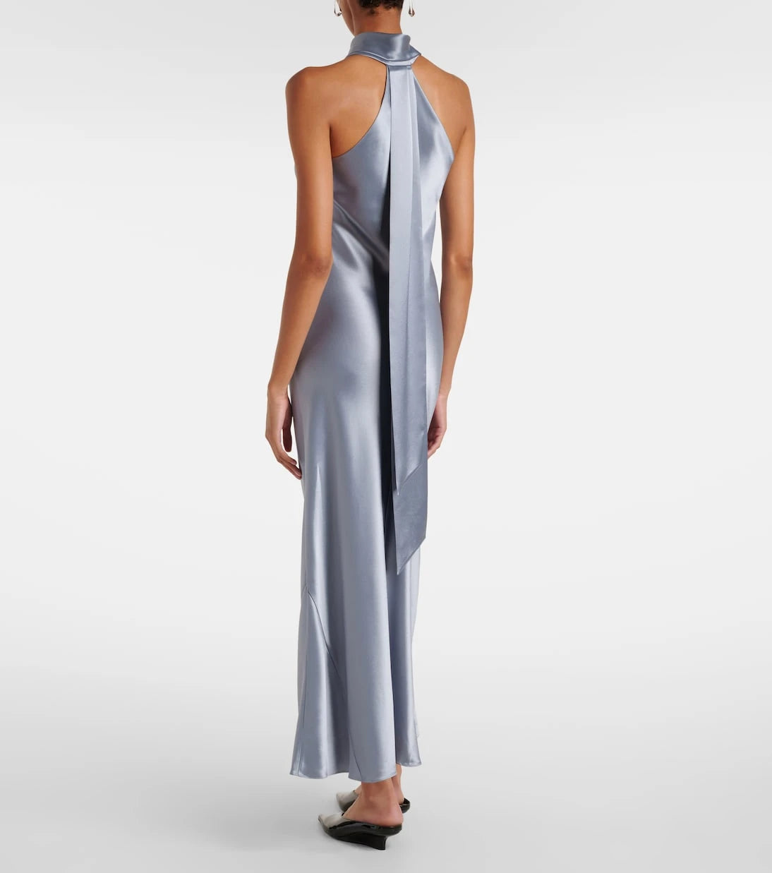 Galvan - Cropped Pandora satin midi dress