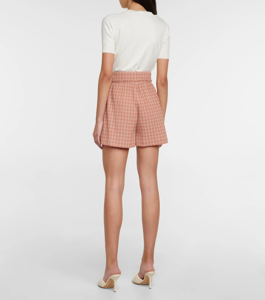Altuzarra - Thor gingham cotton-blend shorts