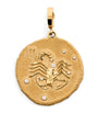 Large Yellow Gold and Diamond Scorpio Coin Charm