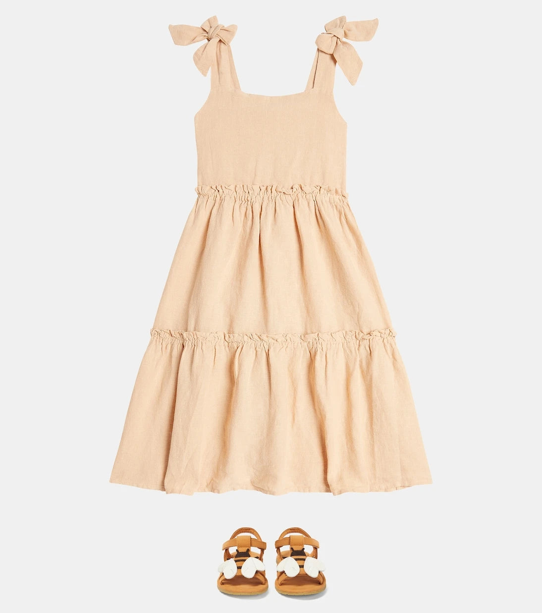 Donsje - Janne tiered linen dress