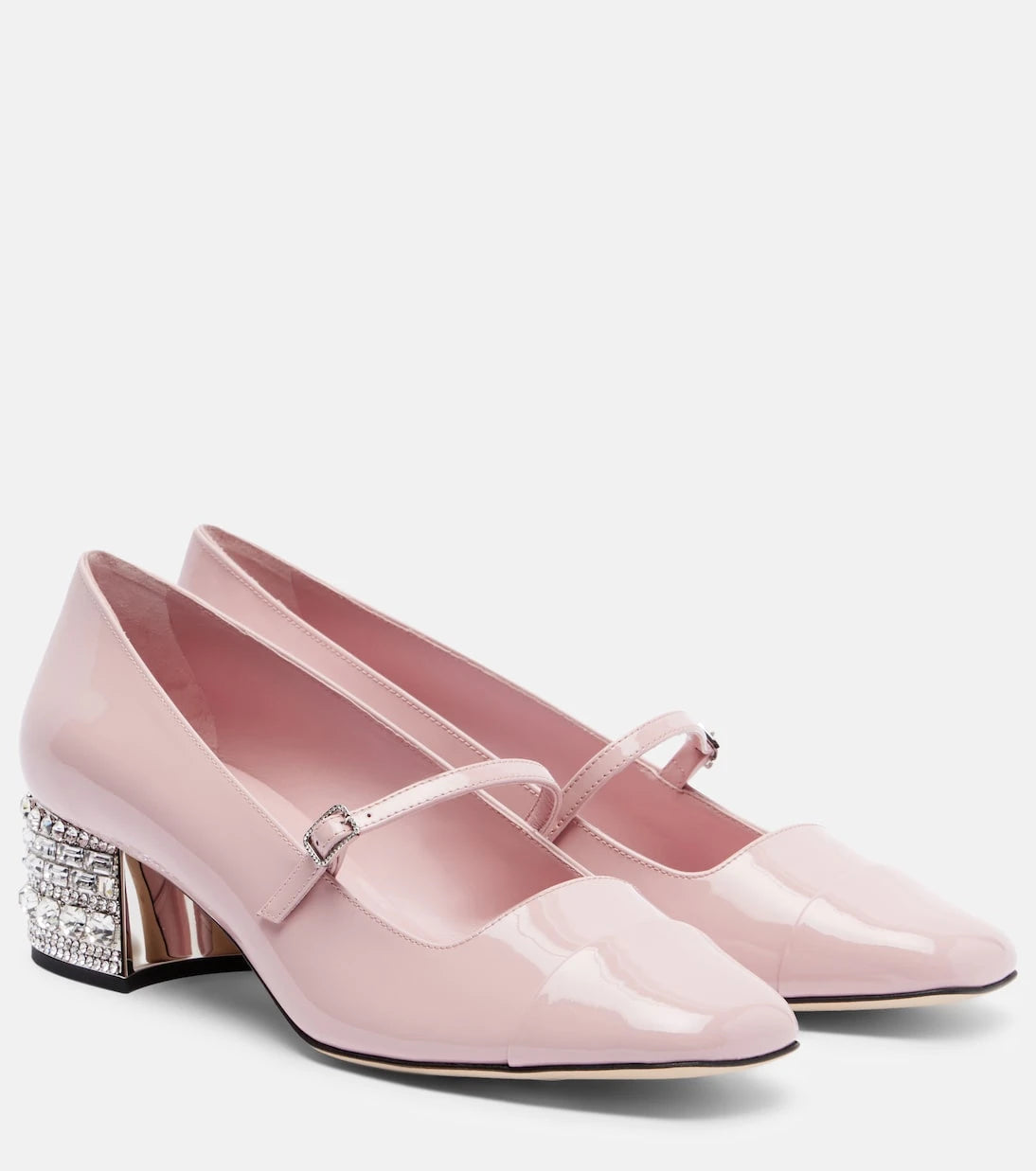 Jimmy Choo - Elisa 45 embellished patent leather pumps