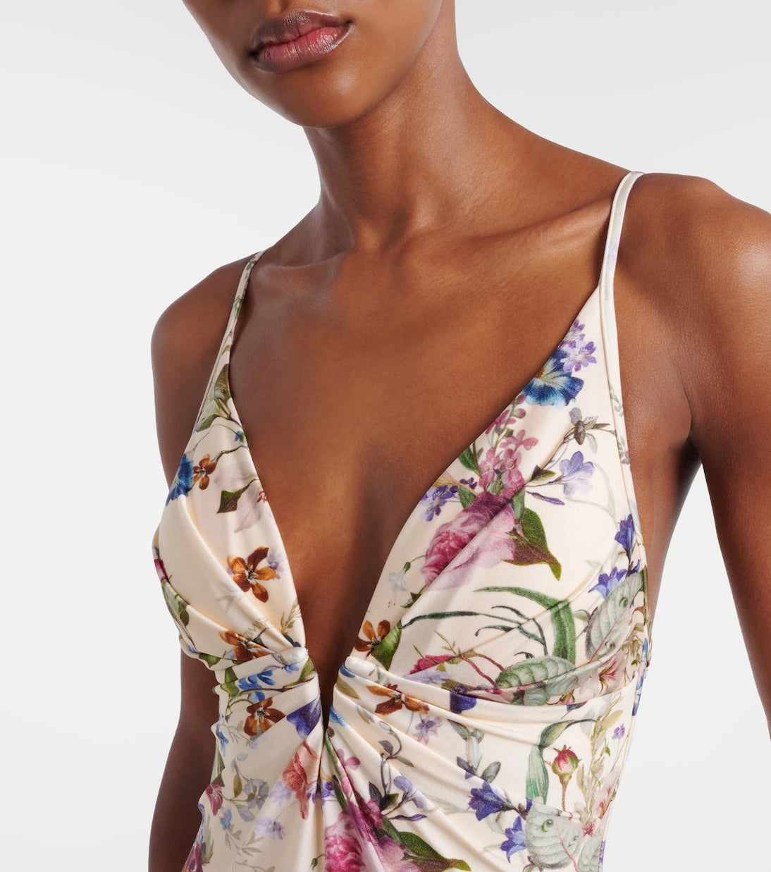 Zimmermann - Patience floral gathered swimsuit