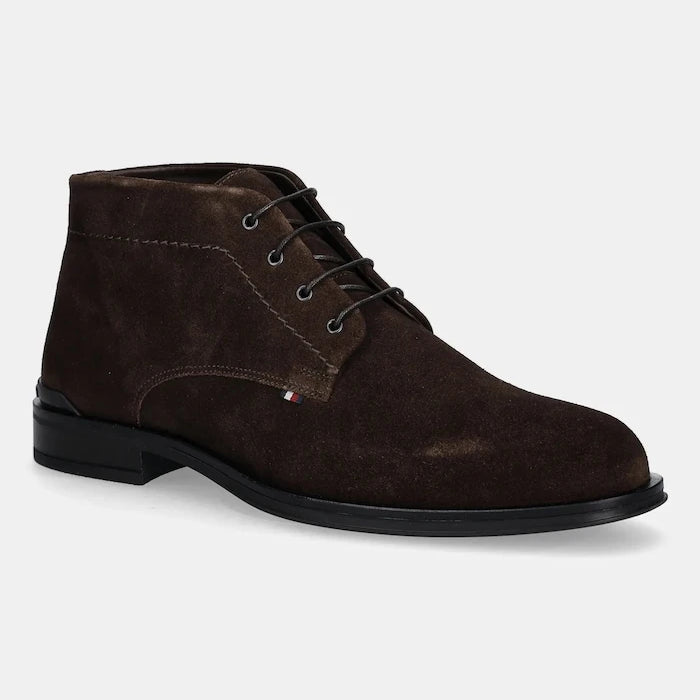 Велурени боти Tommy Hilfiger CORPORATE HILFIGER SDE BOOT