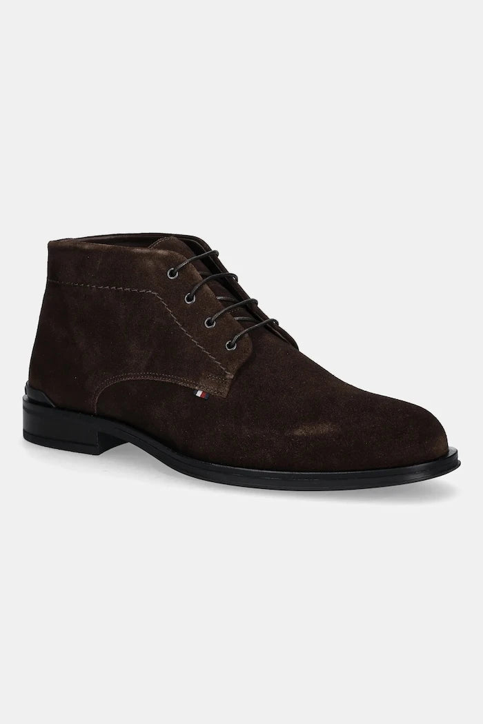 Велурени боти Tommy Hilfiger CORPORATE HILFIGER SDE BOOT