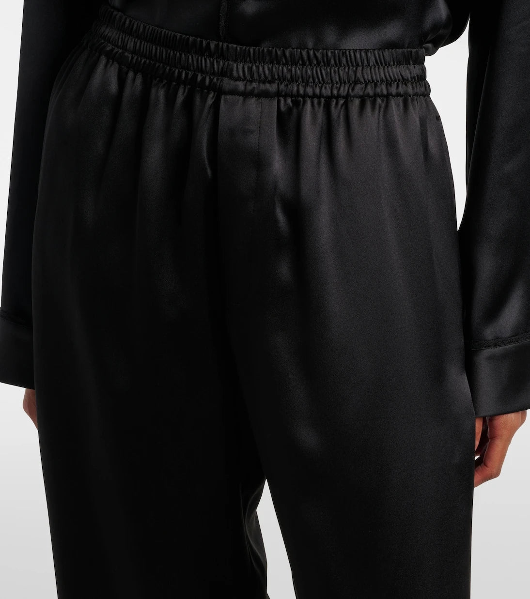Saint Laurent - Silk satin straight pants
