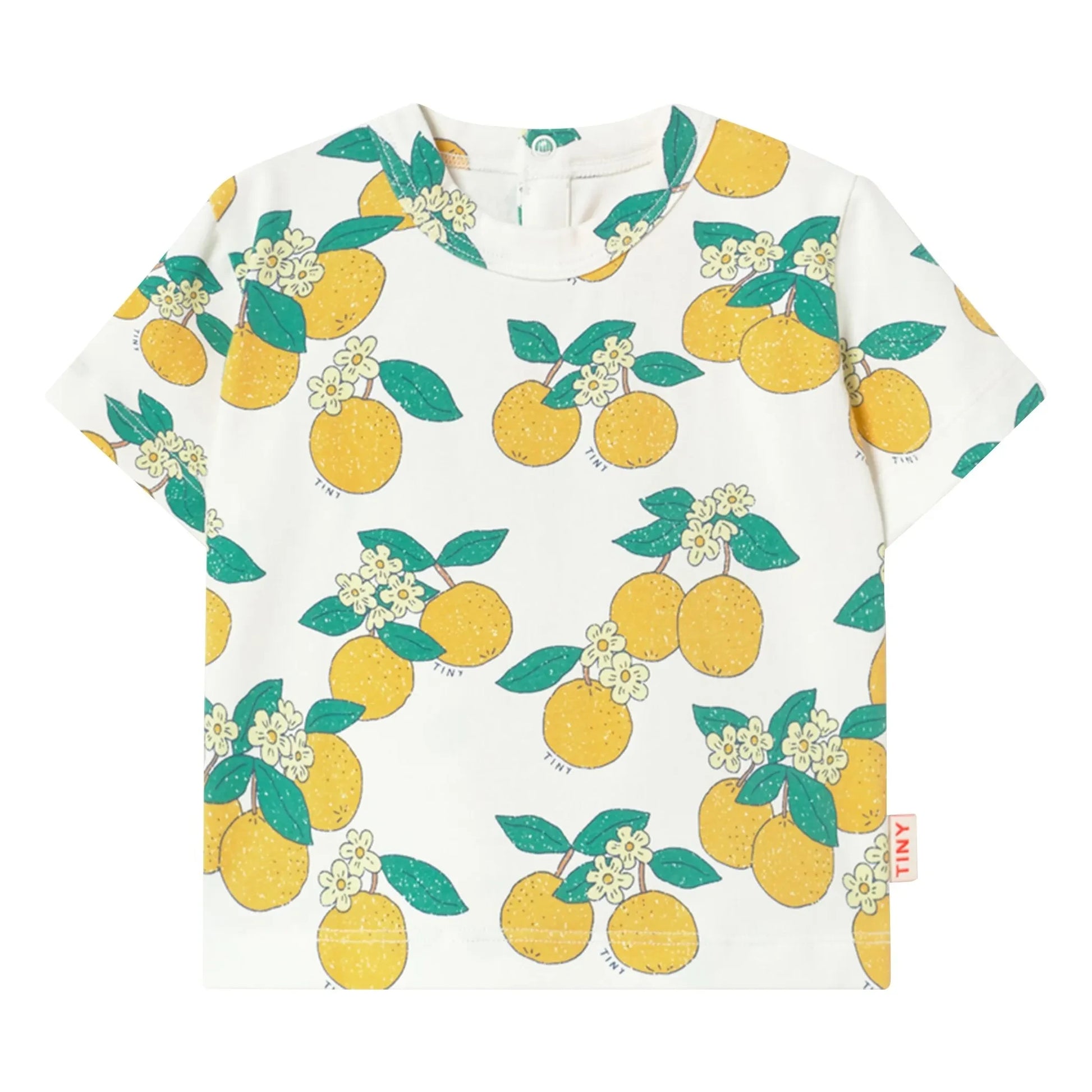Tinycottons - Orange organic cotton T-shirt | White