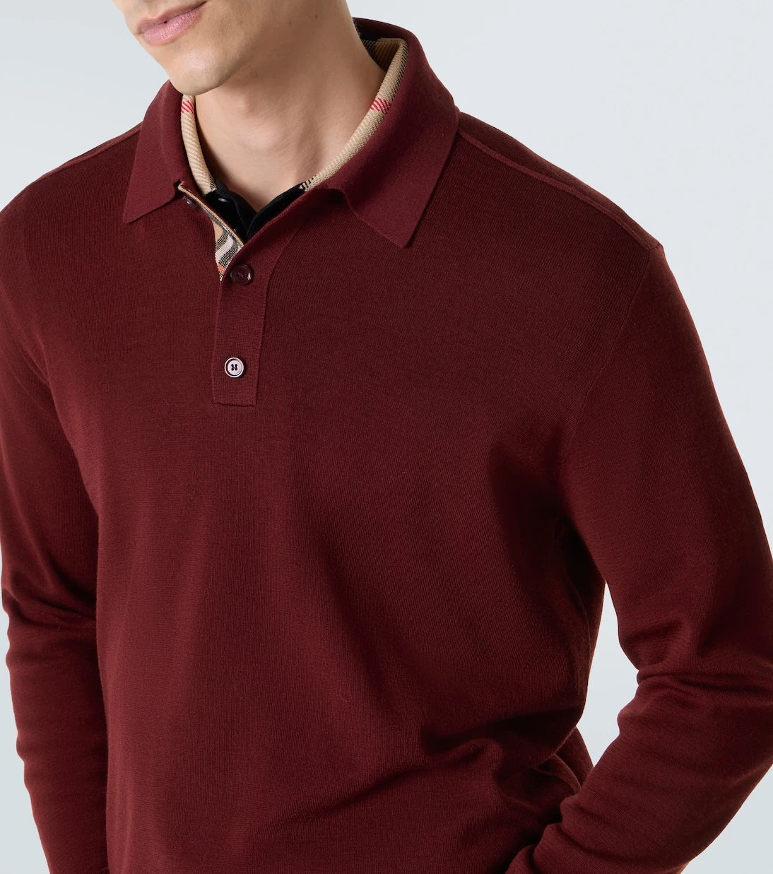 Burberry - Wool polo sweater