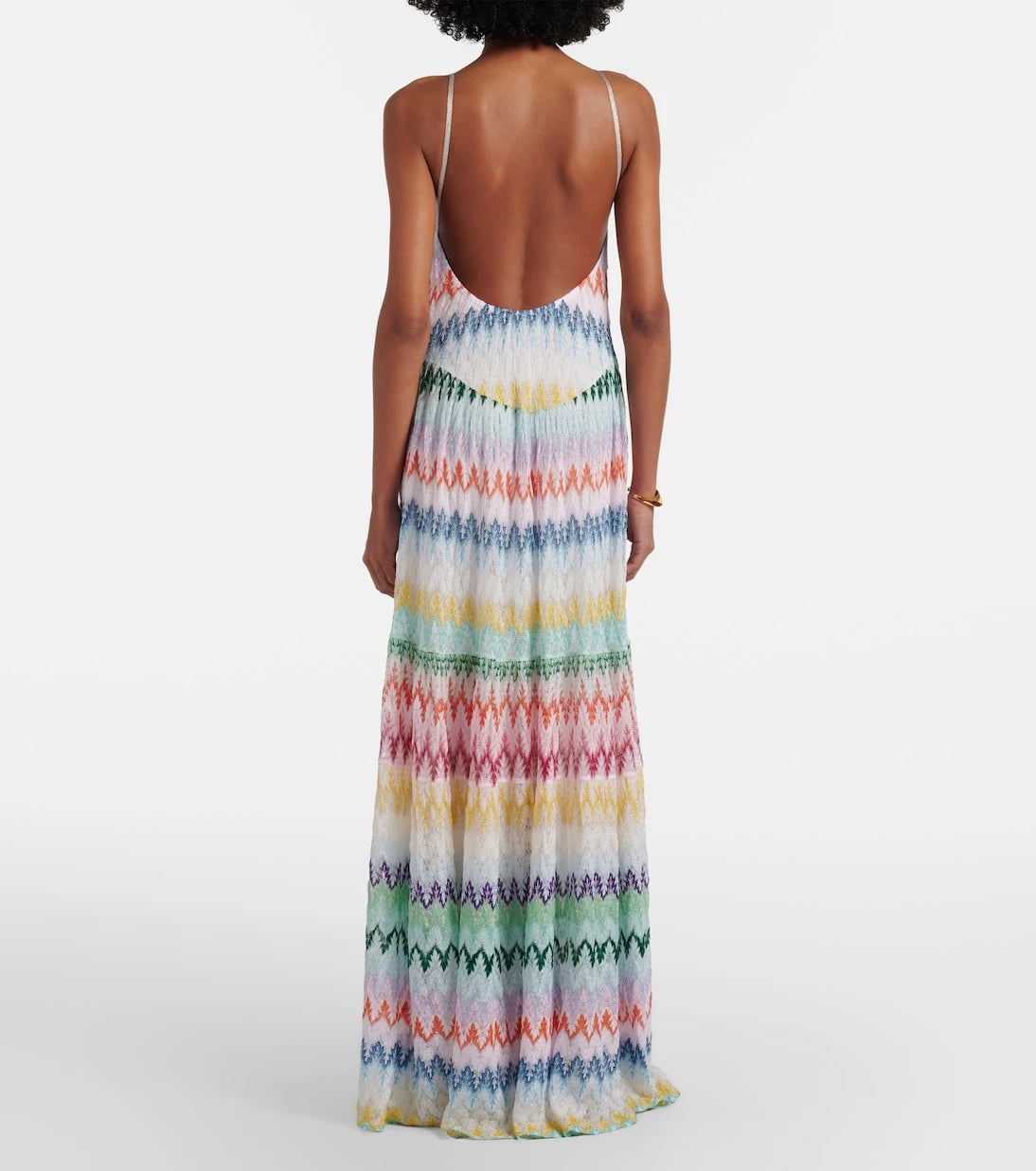 Missoni - Halterneck lamé maxi dress