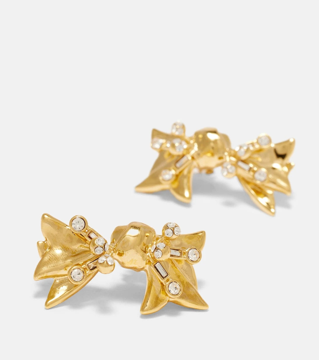 Oscar de la Renta - Embellished clip-on earrings