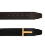 Leather Reversible T Icon Belt