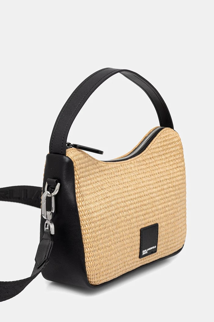 Karl Lagerfeld Jeans örgü kumaştan kadın crossbody çanta
