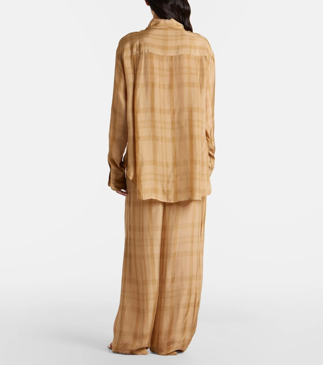 The Frankie Shop - Baxter checked twill wide-leg pants