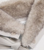Max Mara Grey Faux Fur Hood Trim