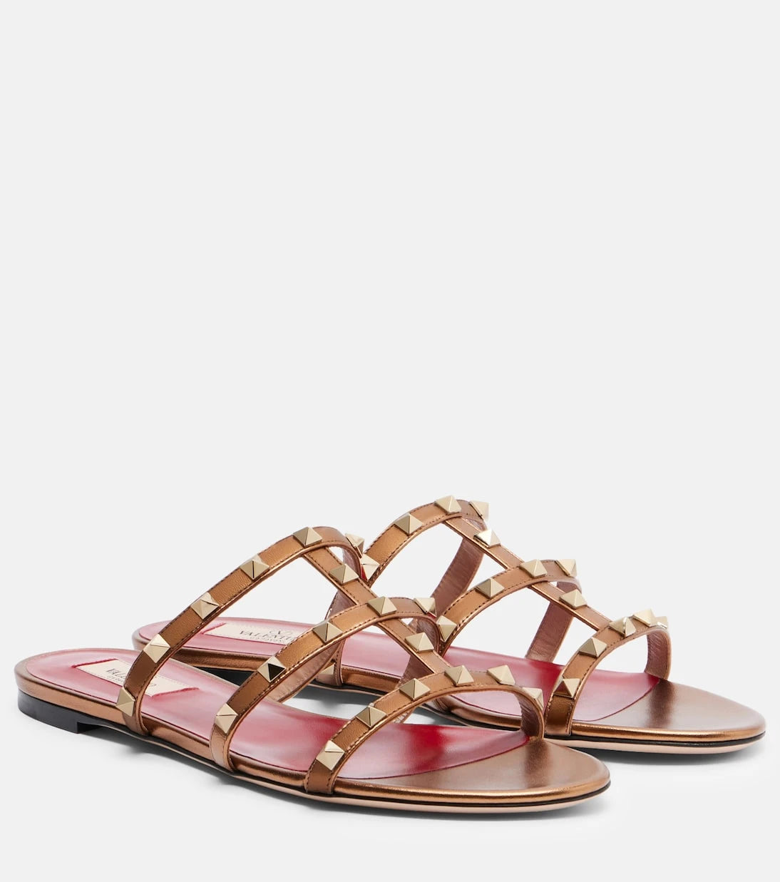 Valentino Garavani - Rockstud metallic leather sandals