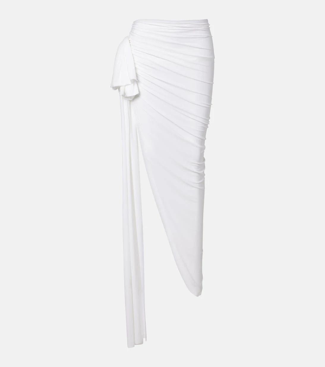Norma Kamali - Diana asymmetric draped maxi skirt