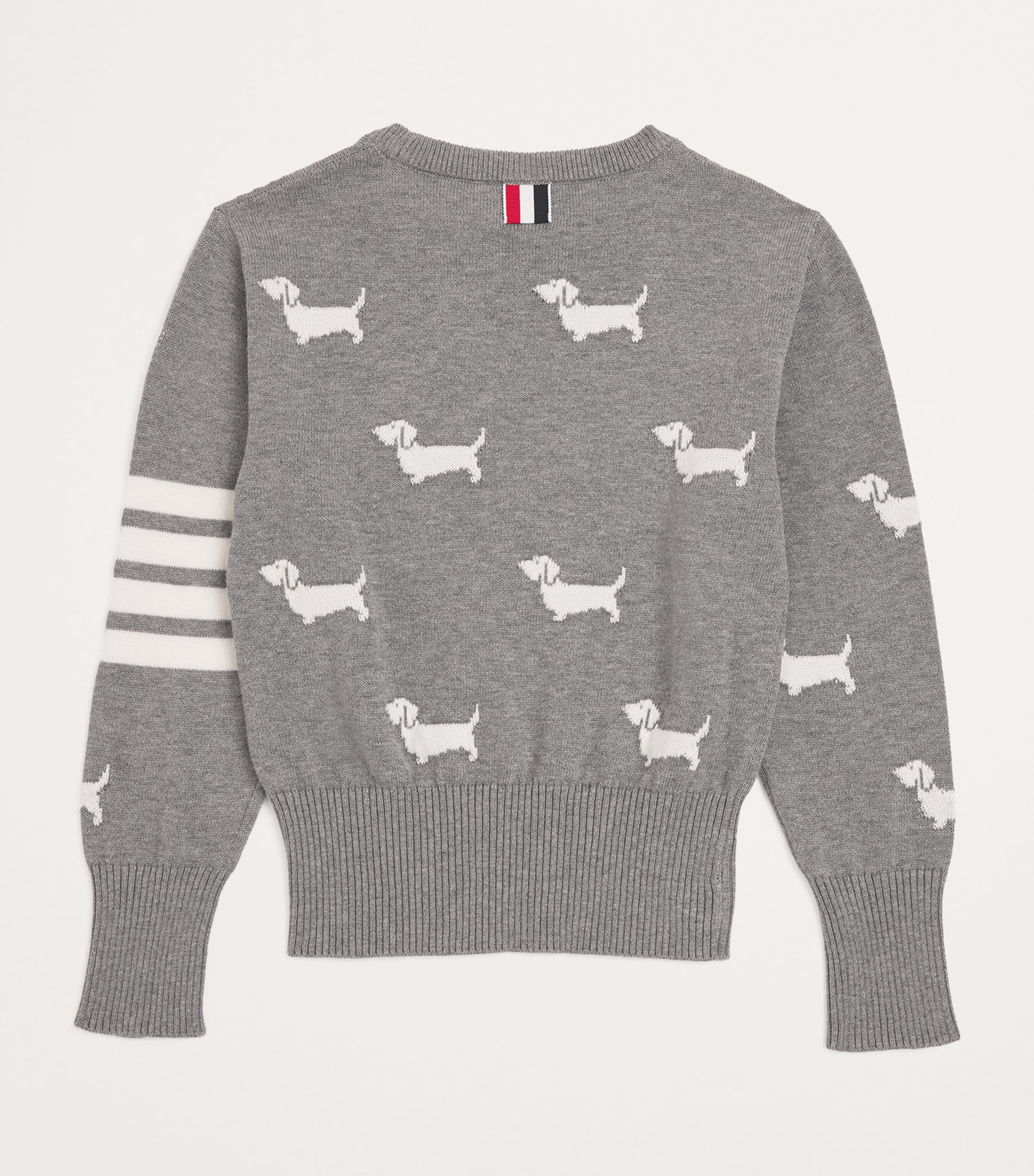Thom Browne Kids Cotton Dog Print Sweater (2-12 Years)