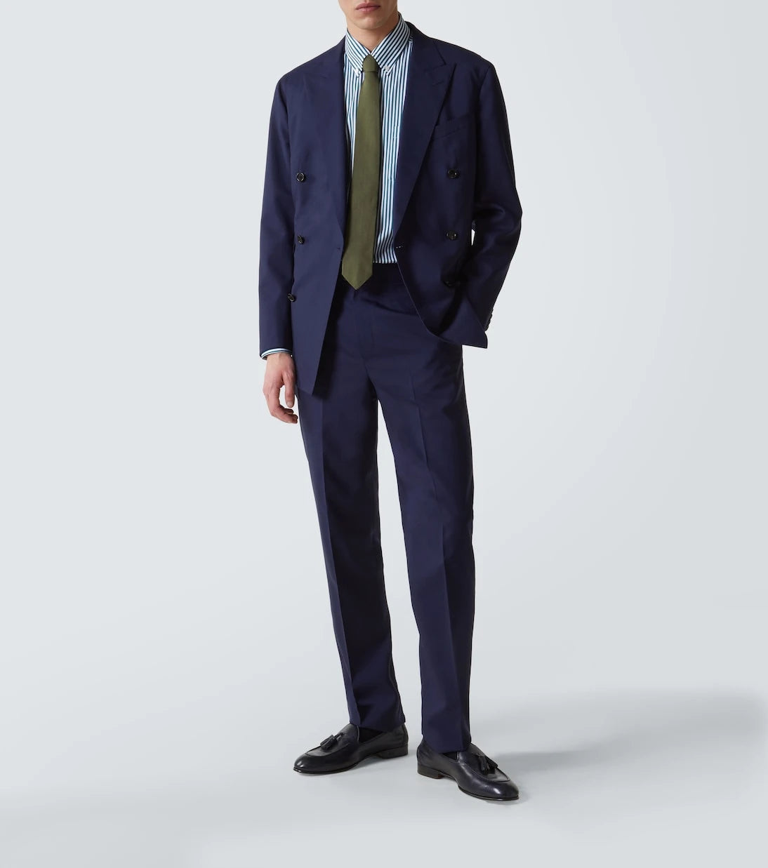 Dunhill - قميص قطني مخطط بنغالي