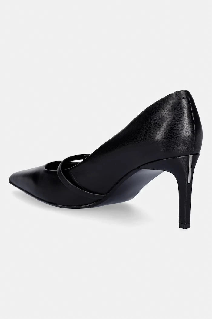 Calvin Klein ESS STILETTO 70 MJ LTH HDW deri topuklu ayakkabı