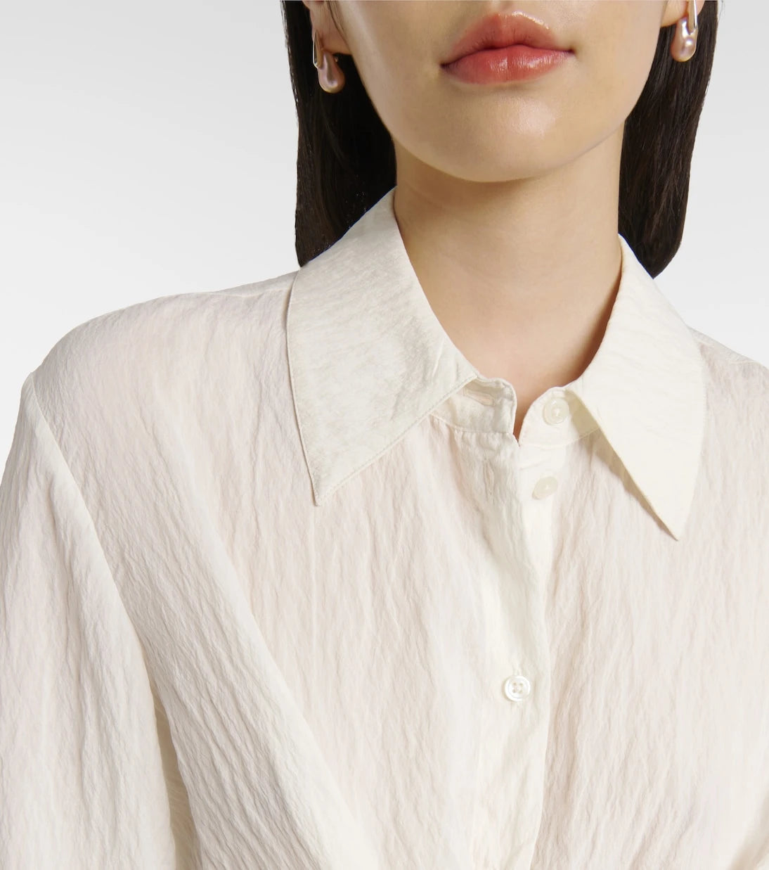 Róhe - Knot-detail silk-blend shirt