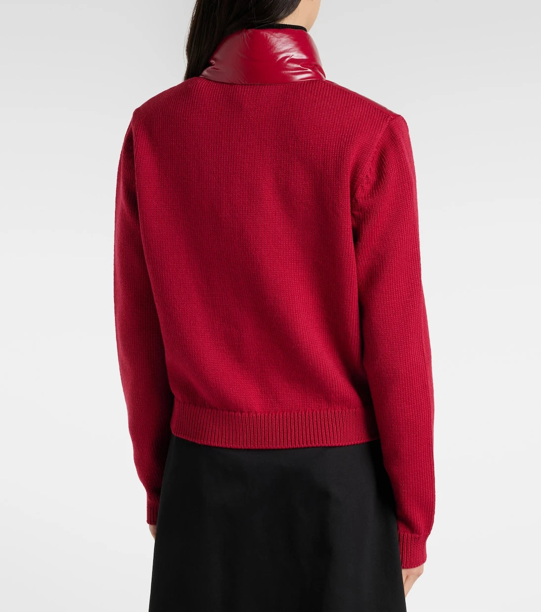Moncler - Down-paneled virgin wool cardigan