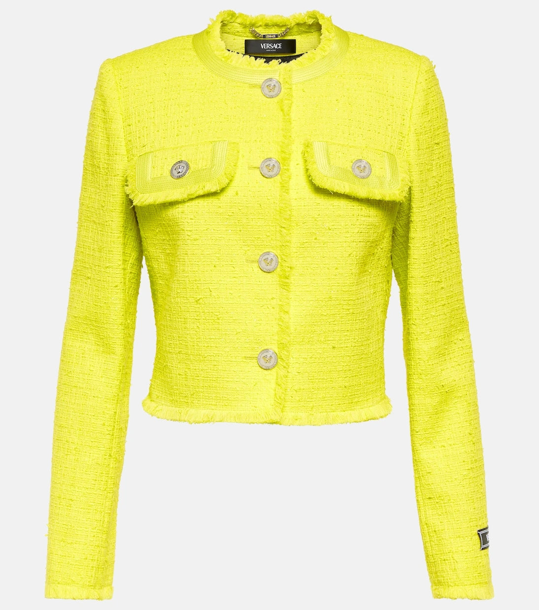 Versace - Cotton-blend boucle jacket