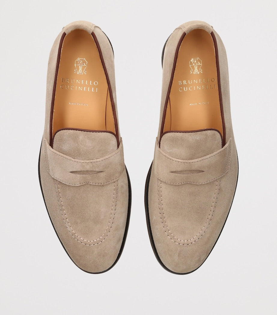 Suede Penny Loafers