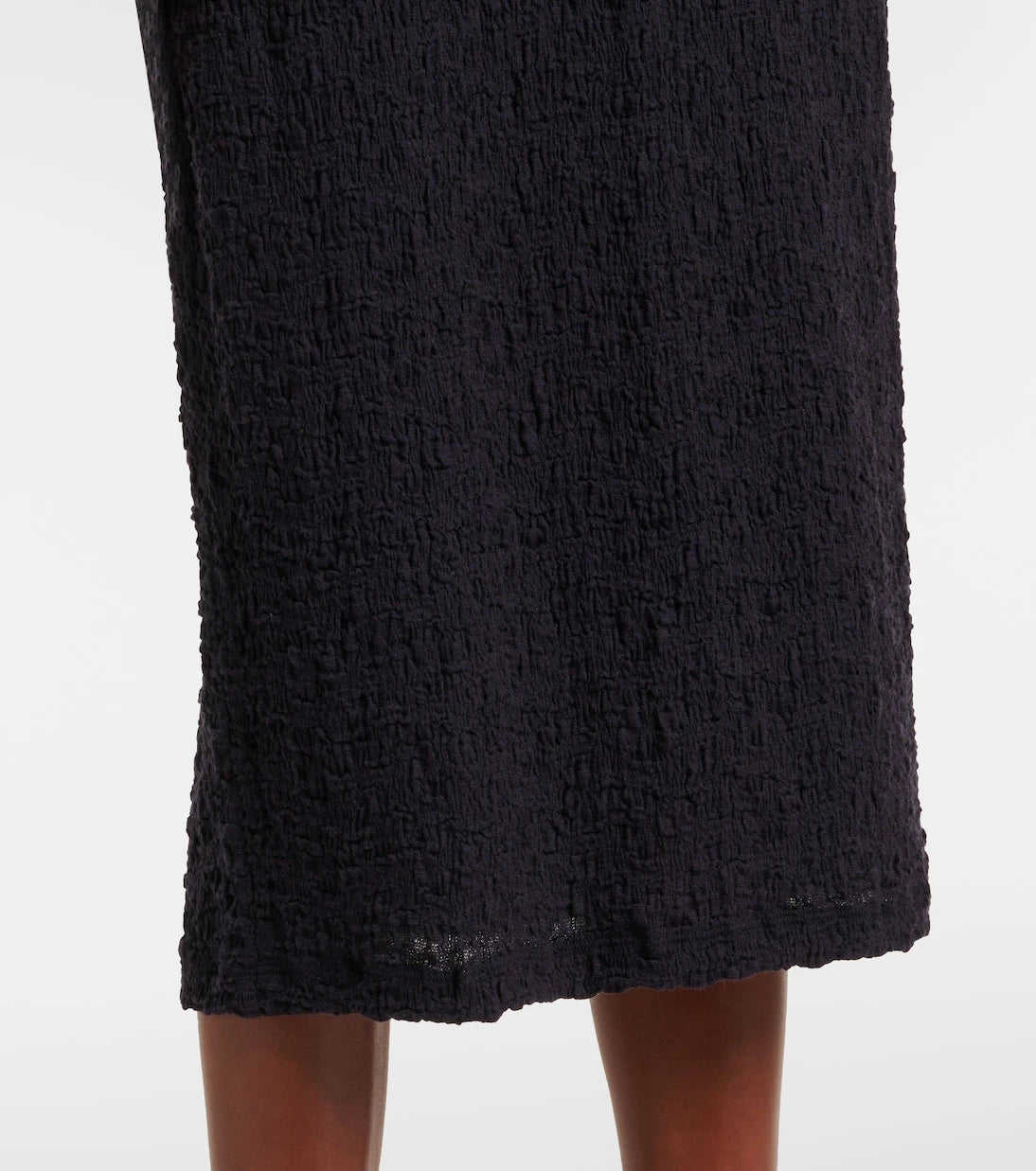 Vince - Smocked cotton-blend midi skirt