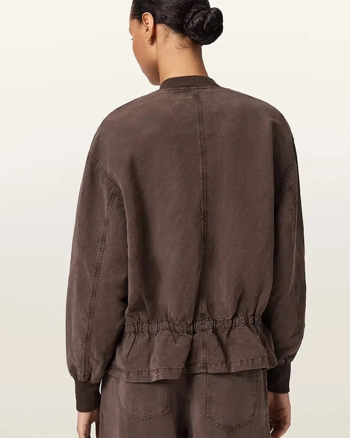 AllSaints kadın keten bomber SOFI