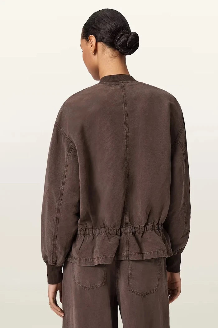 AllSaints яке бомбър дамско с лен SOFI