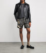 AMIRI Silk Bleached Bandana Print Shorts