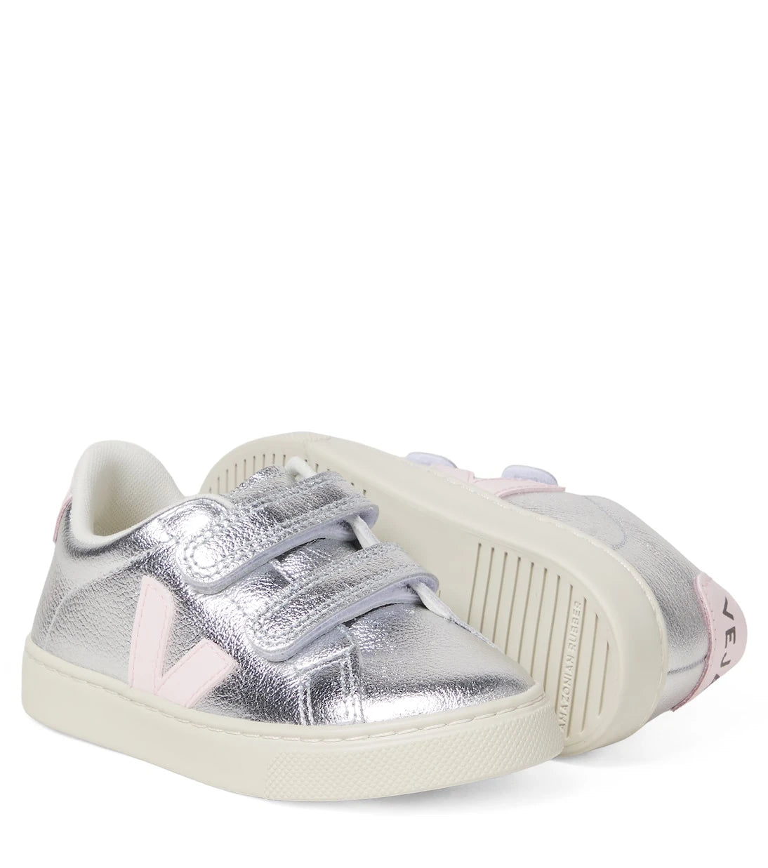 Veja Kids - Esplar metallic leather sneakers