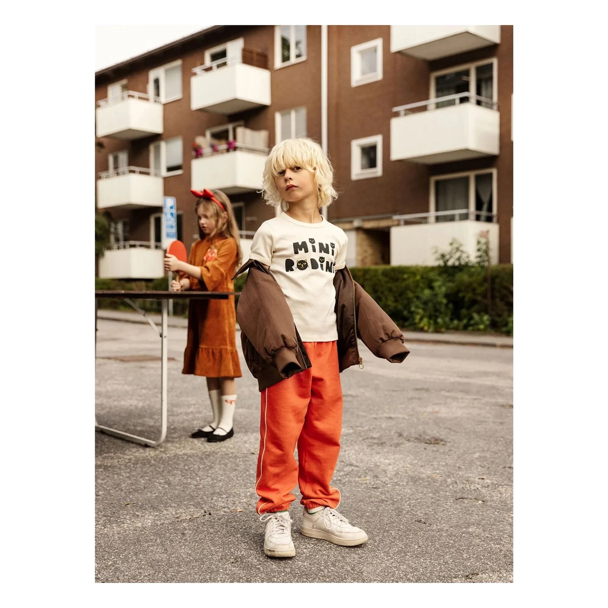 Mini Rodini - T-Shirt Cat Organic Cotton | Ecru