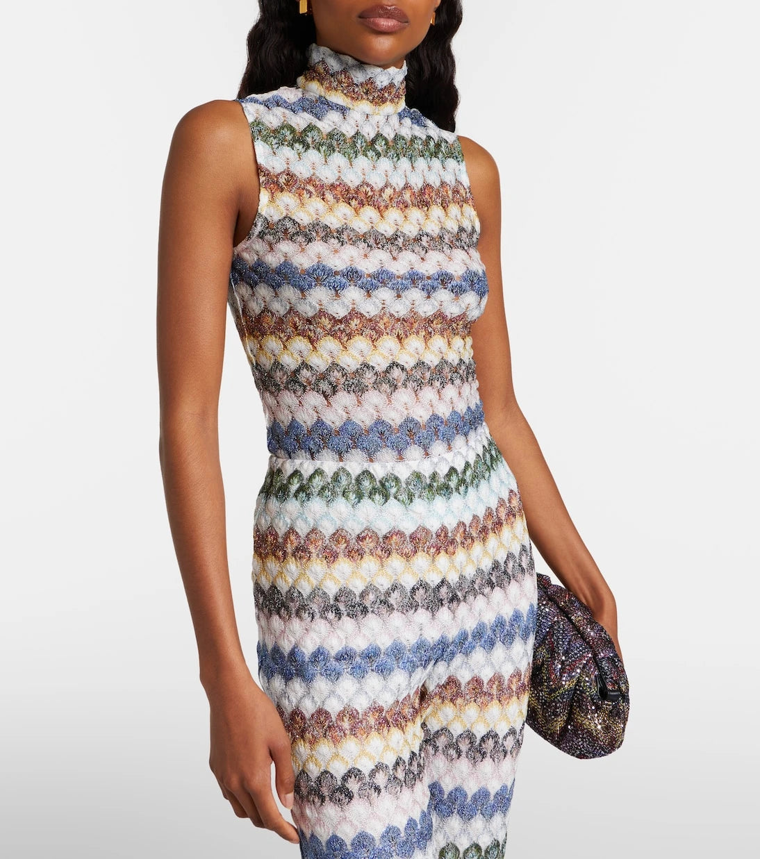 Missoni - Knitted lamé tank top