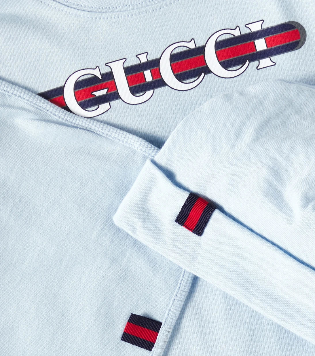Gucci Kids - Baby cotton playsuit, bib, and hat set