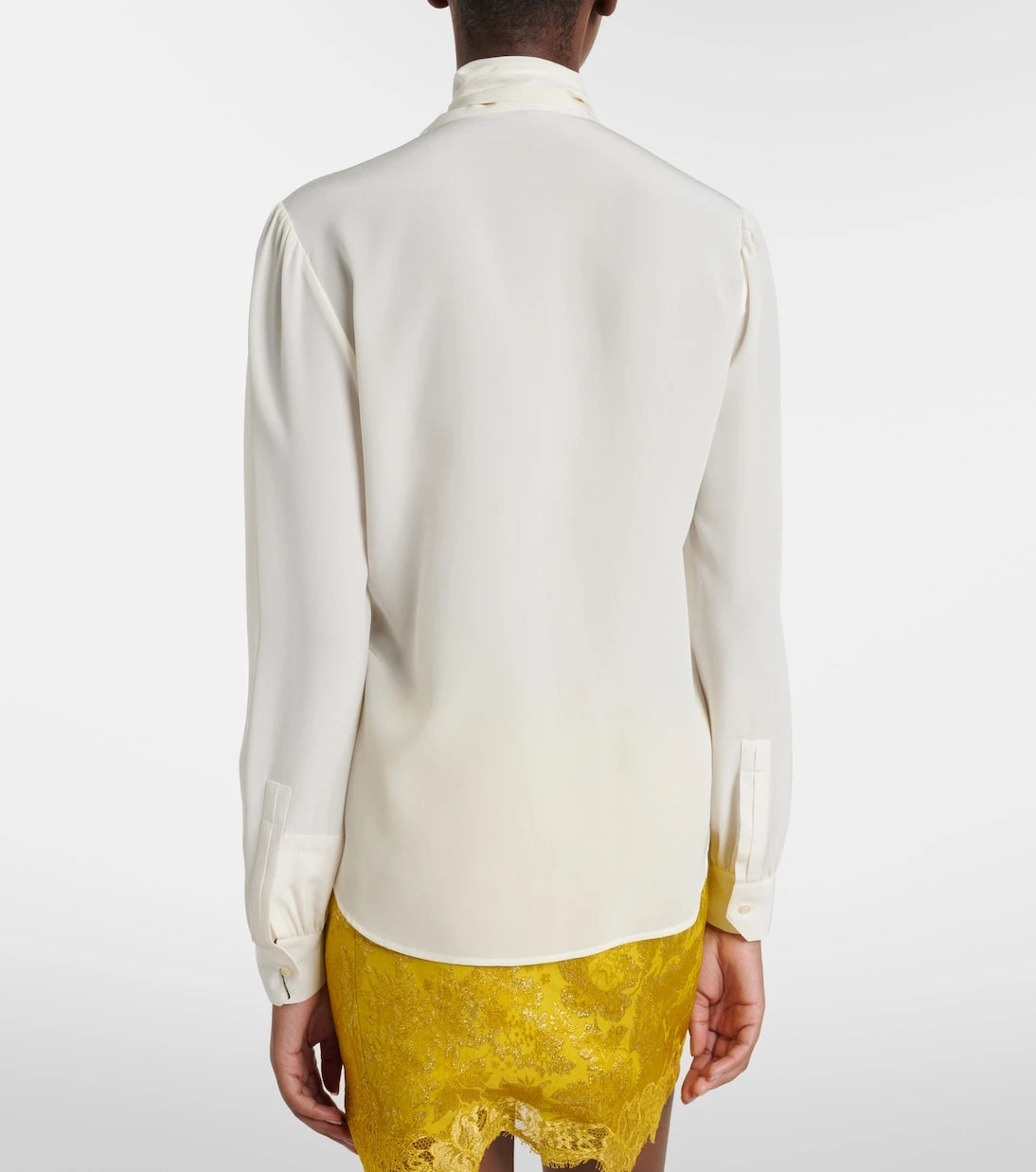 Saint Laurent - Tie-neck silk blouse