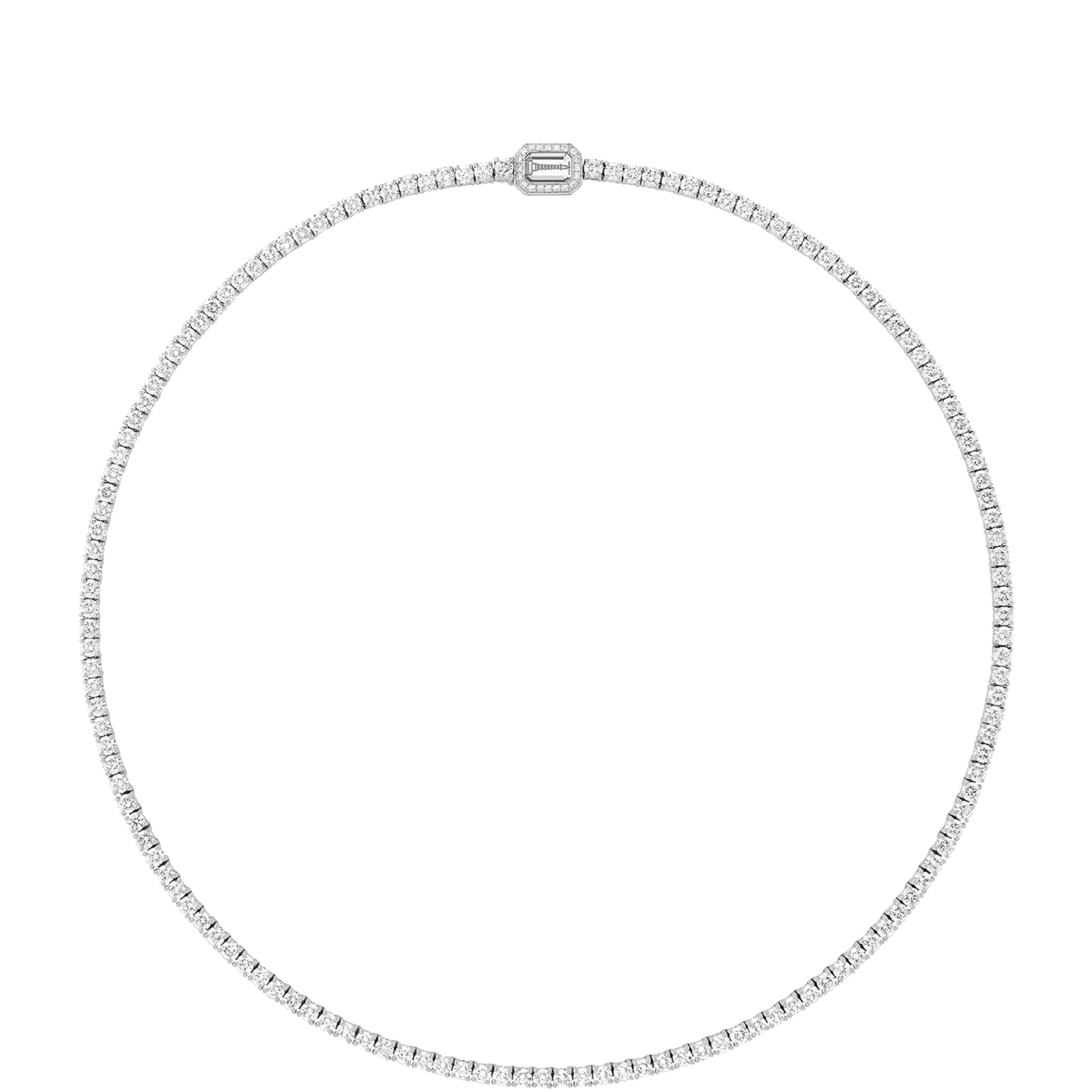 White Gold and Diamond Rivière Vendôme Necklace