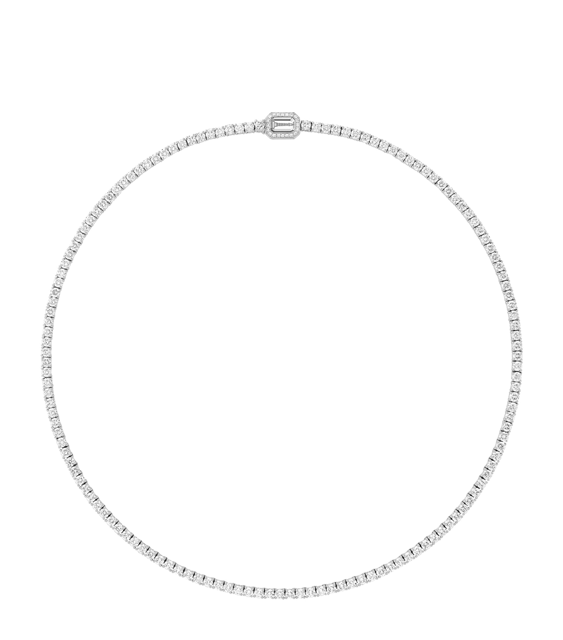 White Gold and Diamond Rivière Vendôme Necklace