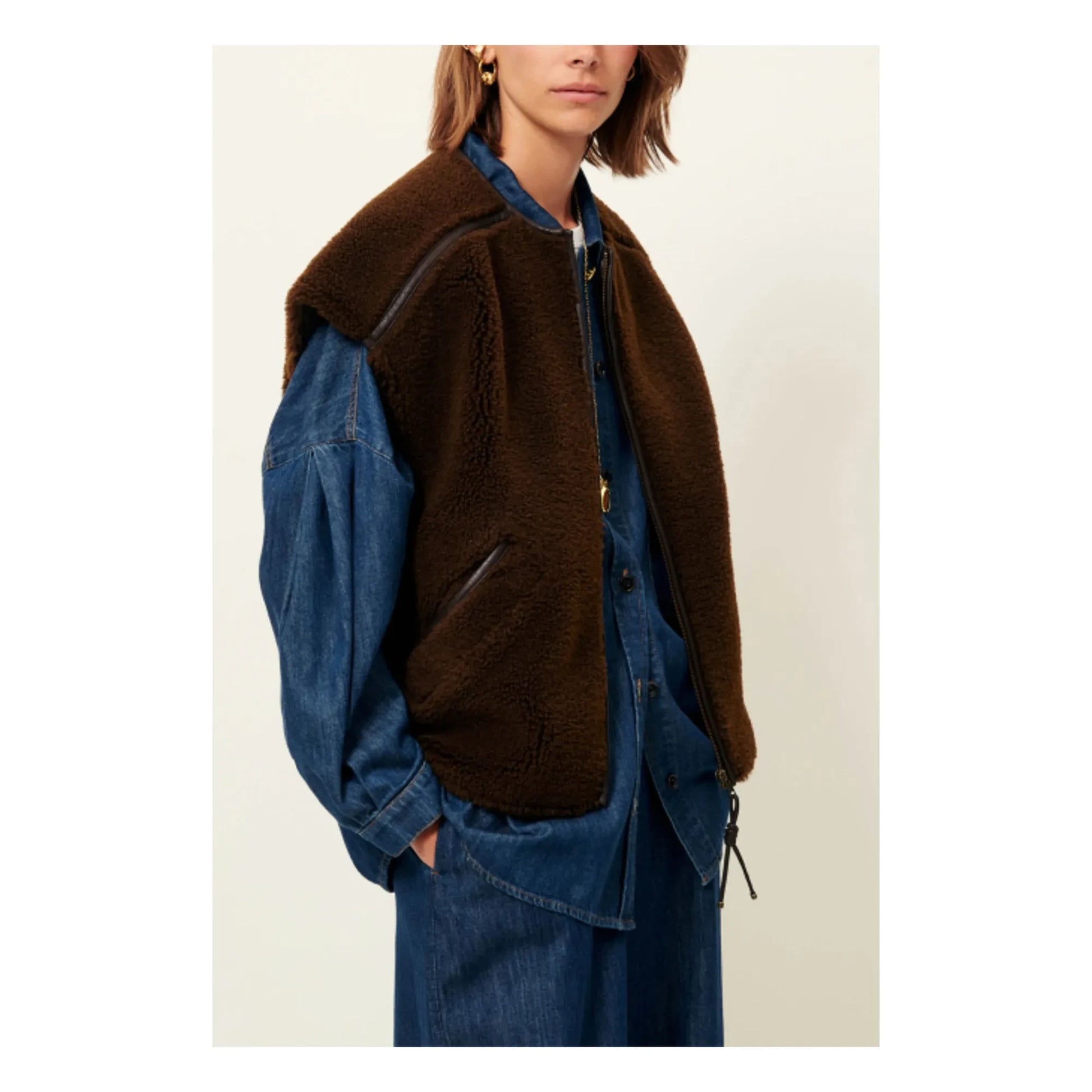 Sessùn - Mounty Sleeveless Jacket | Brown